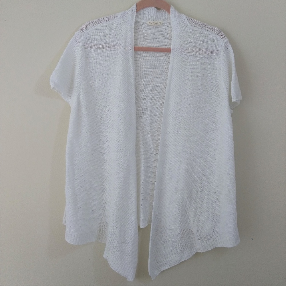 Eileen Fisher sz XL open knit linen wrap sweater